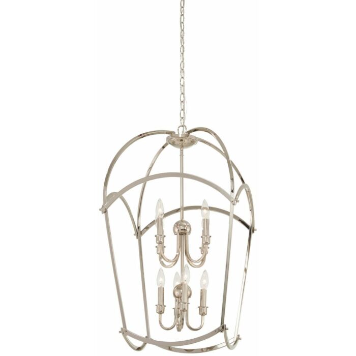 Minka Lavery Jupiter'S Canopy 8 Light 20 Inch Pendant Light in Polished Nickel