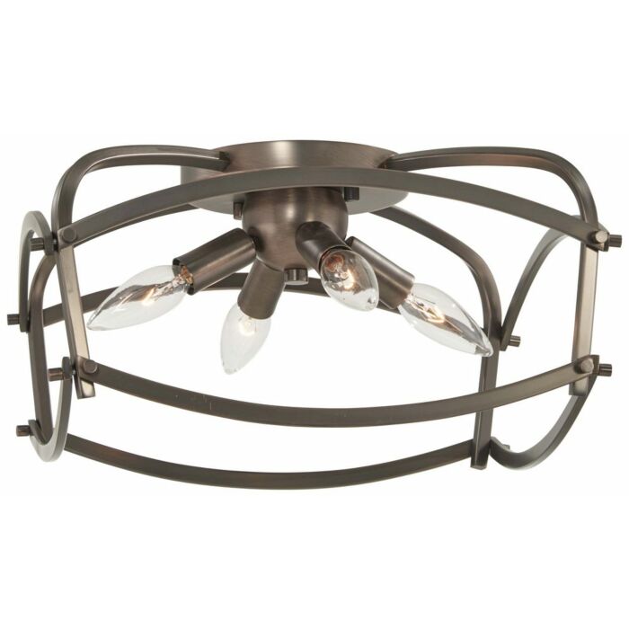 Minka Lavery Jupiter'S Canopy 4 Light 14 Inch Ceiling Light in Polished Nickel