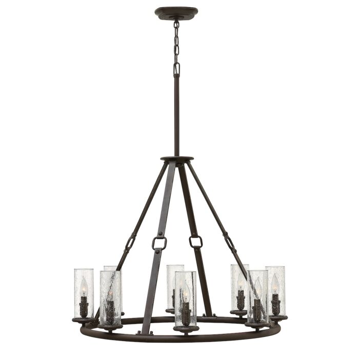 Hinkley Dakota 8 Light Foyer Chandelier in Oil Rubbed Bronze