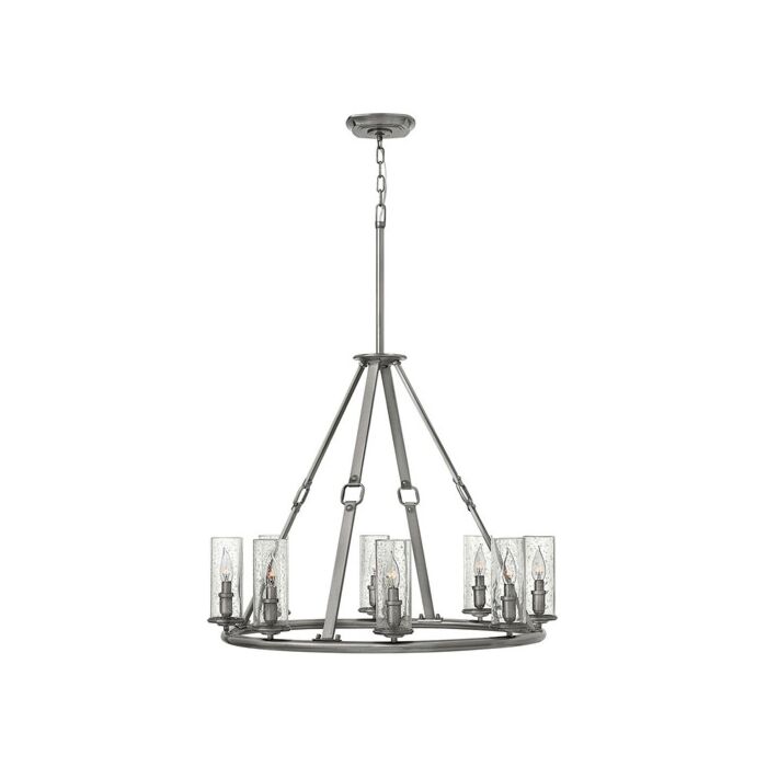 Hinkley Dakota 8 Light Foyer Chandelier in Polished Antique Nickel