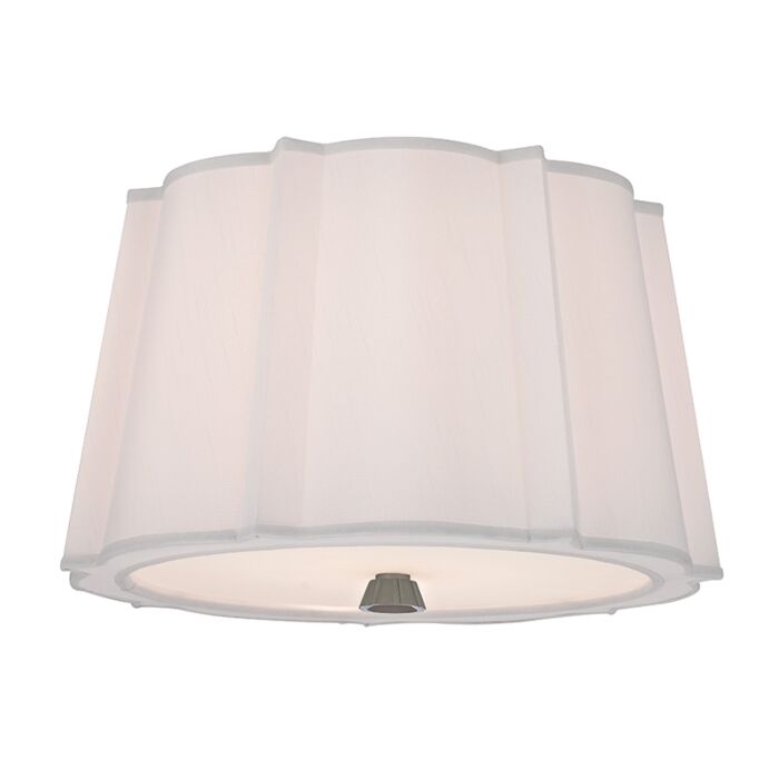 Hudson Valley Humphrey 2 Light 17 Inch Ceiling Light in Polished Nickel