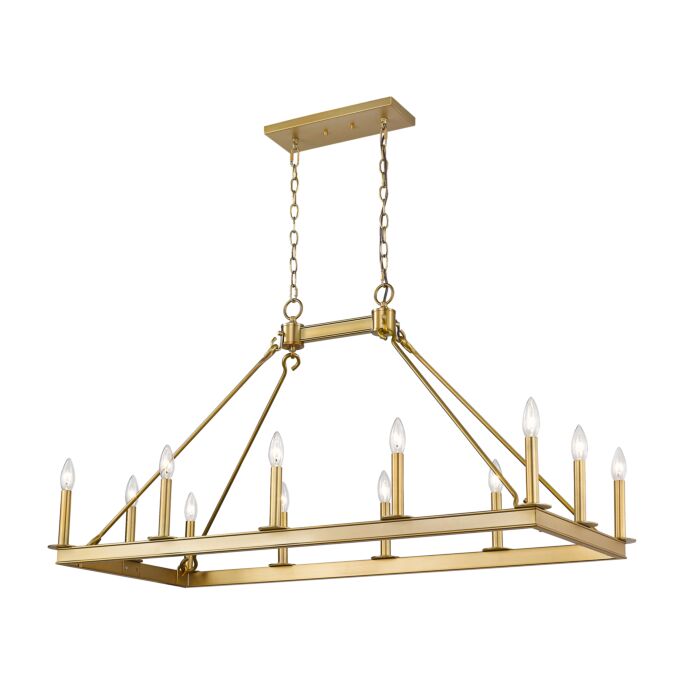 Z Lite Barclay 12 Light Chandelier In Olde Brass