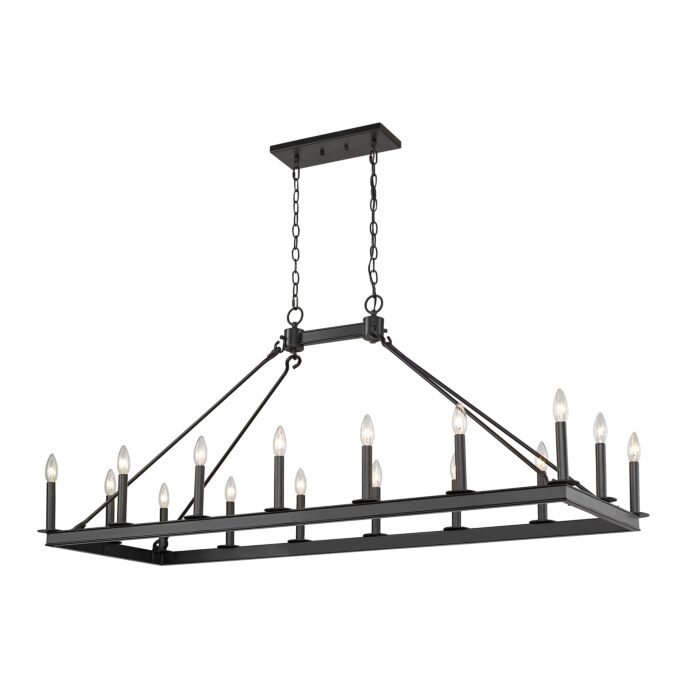 Z Lite Barclay 16 Light Chandelier In Matte Black
