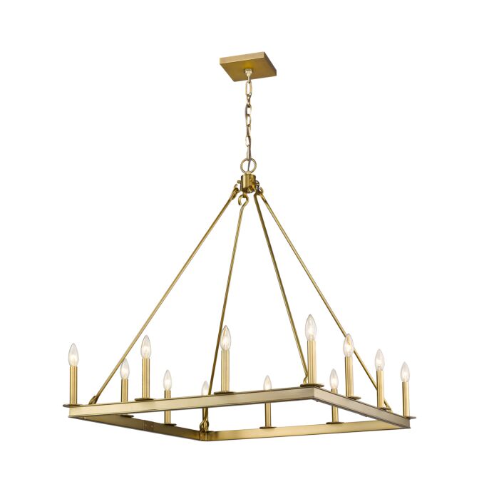 Z Lite Barclay 12 Light Chandelier In Olde Brass