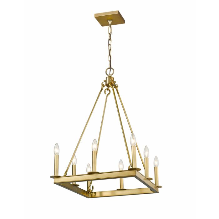 Z Lite Barclay 8 Light Chandelier In Olde Brass