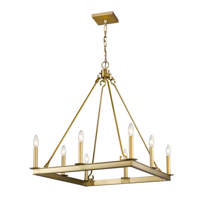 Z Lite Barclay 8 Light Chandelier In Olde Brass