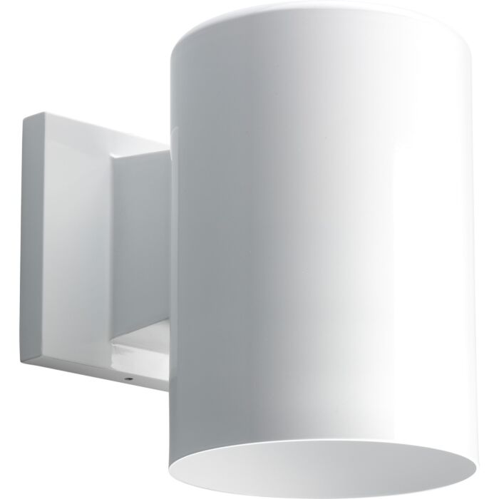 Cylinder 1-Light Wall Lantern in White