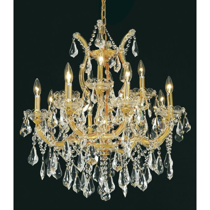 Maria Theresa 13-Light Chandelier in Gold