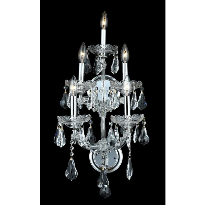 Maria Theresa 5-Light Wall Sconce in Chrome