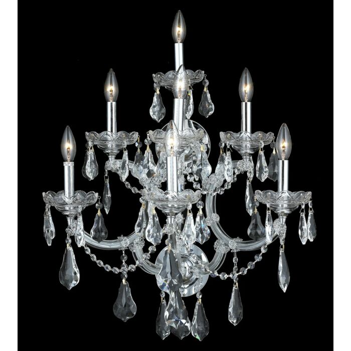 Maria Theresa 7-Light Wall Sconce in Chrome