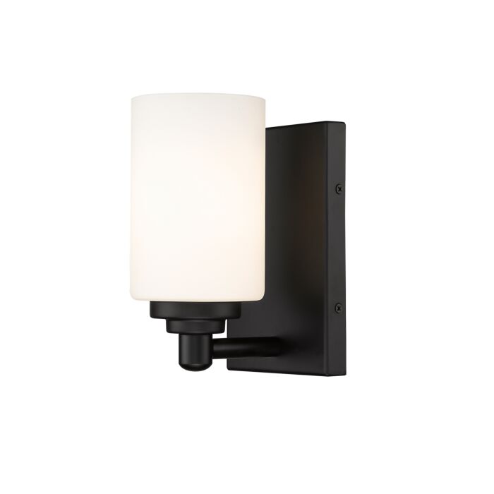 Z Lite Soledad 1 Light Wall Sconce In Matte Black