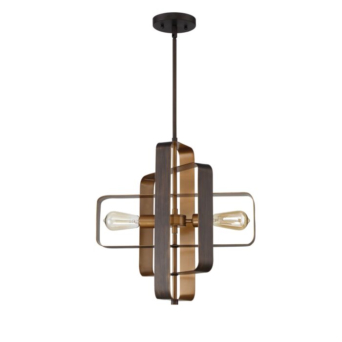 Craftmade Linked 2 Light 18 Inch Pendant Light in Aged Bronze Brushed