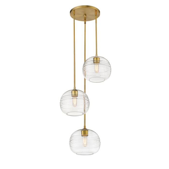 Z Lite Harmony 3 Light Pendant Light In Olde Brass