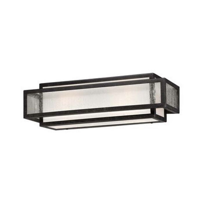 Minka Lavery Camden Square 2 Light 17 Inch Bathroom Vanity Light in Aged Charcoal