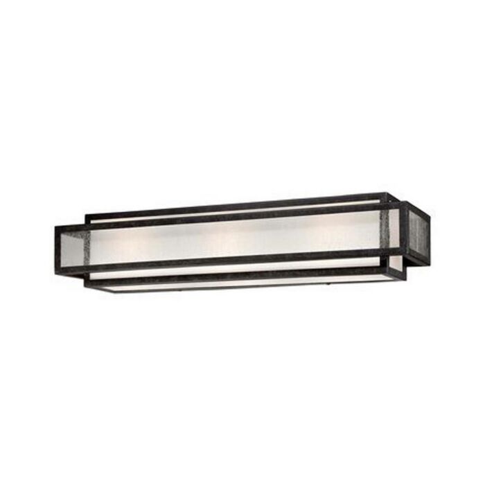 Minka Lavery Camden Square 3 Light Bathroom Vanity Light in Aged Charcoal