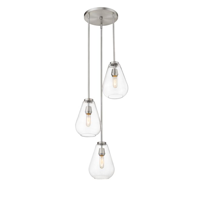 Z Lite Ayra 3 Light Pendant Light In Brushed Nickel