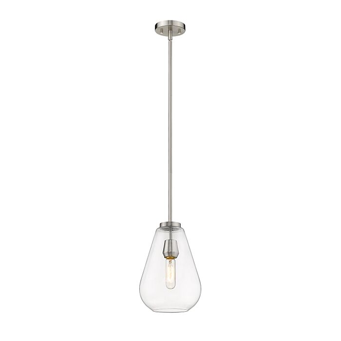 Z Lite Ayra 1 Light Pendant Light In Brushed Nickel