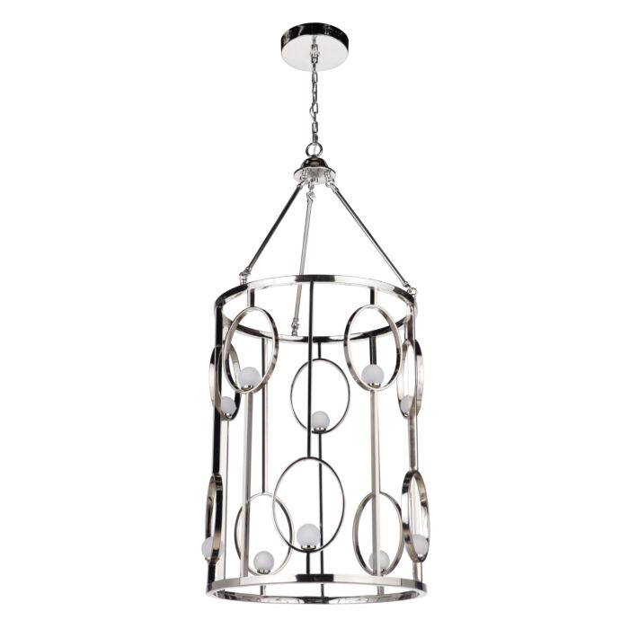 Craftmade Indy 10 Light 23 Inch Foyer Light in Polished Nickel