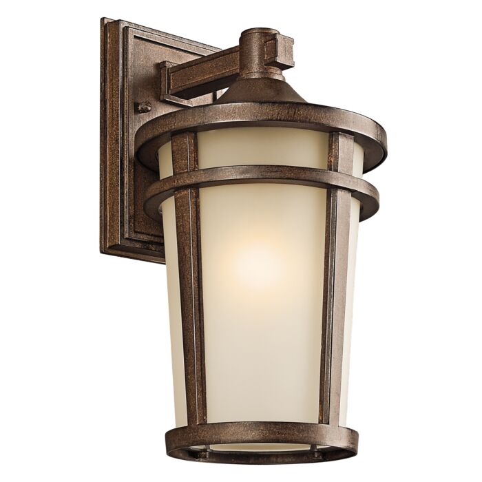 Kichler Atwood 14.25 Inch Outdoor Wall Light in Brown Stone