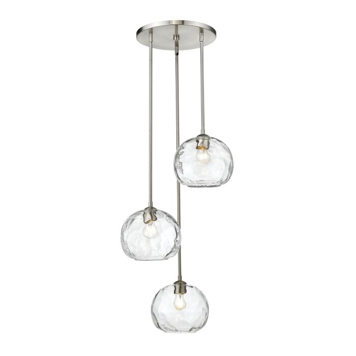 Z Lite Chloe 3 Light Pendant Light In Brushed Nickel
