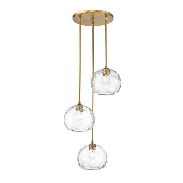 Z Lite Chloe 3 Light Pendant Light In Olde Brass