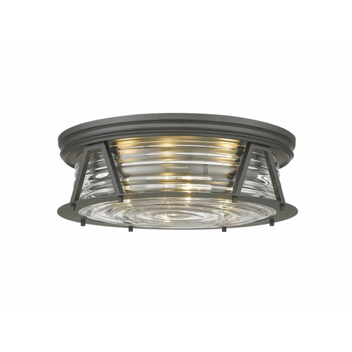 Z Lite Cape Harbor 4 Light Flush Mount Ceiling Light In Bronze