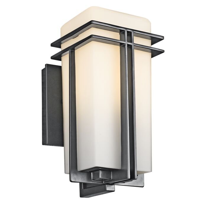 Kichler Tremillo 11.75 Inch Small Outdoor Wall Light in Black