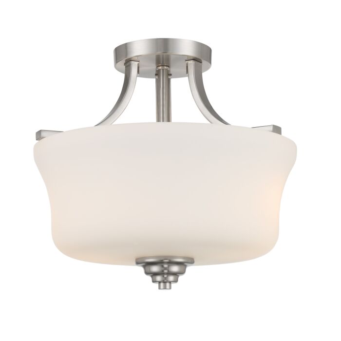 Minka Lavery Shyloh 2 Light Ceiling Light in Brushed Nickel