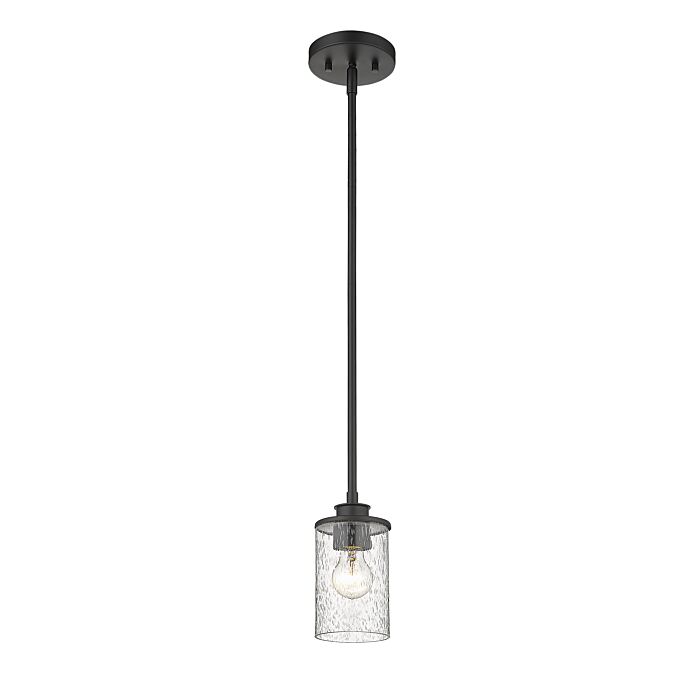 Z Lite Beckett 1 Light Mini Pendant Light In Matte Black