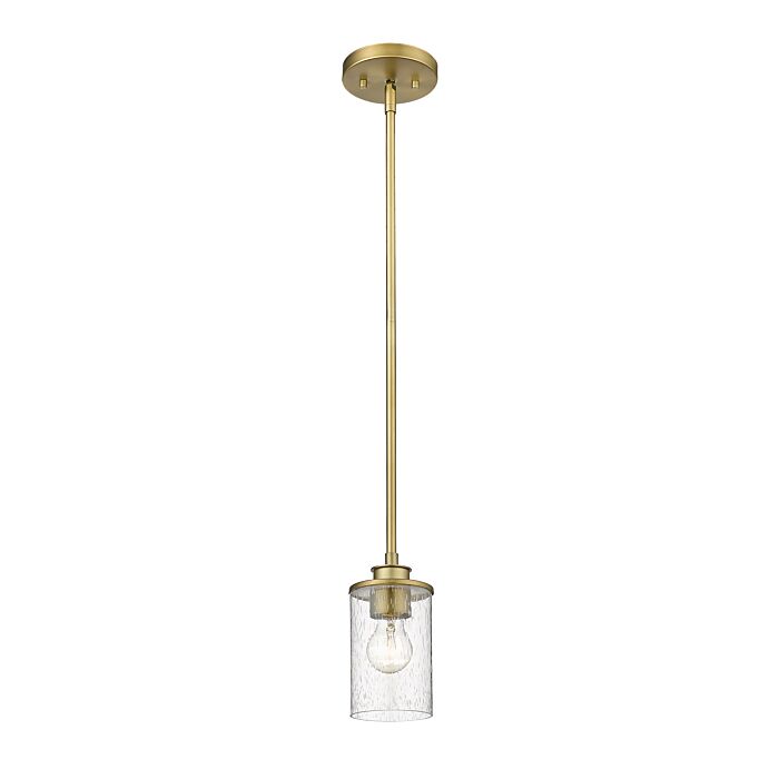 Z Lite Beckett 1 Light Mini Pendant Light In Olde Brass