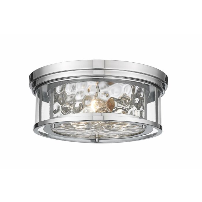 Z Lite Clarion 3 Light Flush Mount Ceiling Light In Polished Nickel