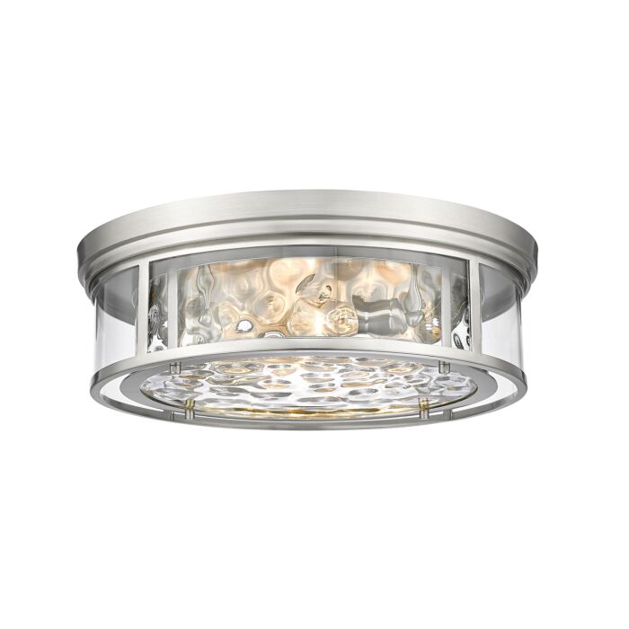 Z Lite Clarion 4 Light Flush Mount Ceiling Light In Brushed Nickel