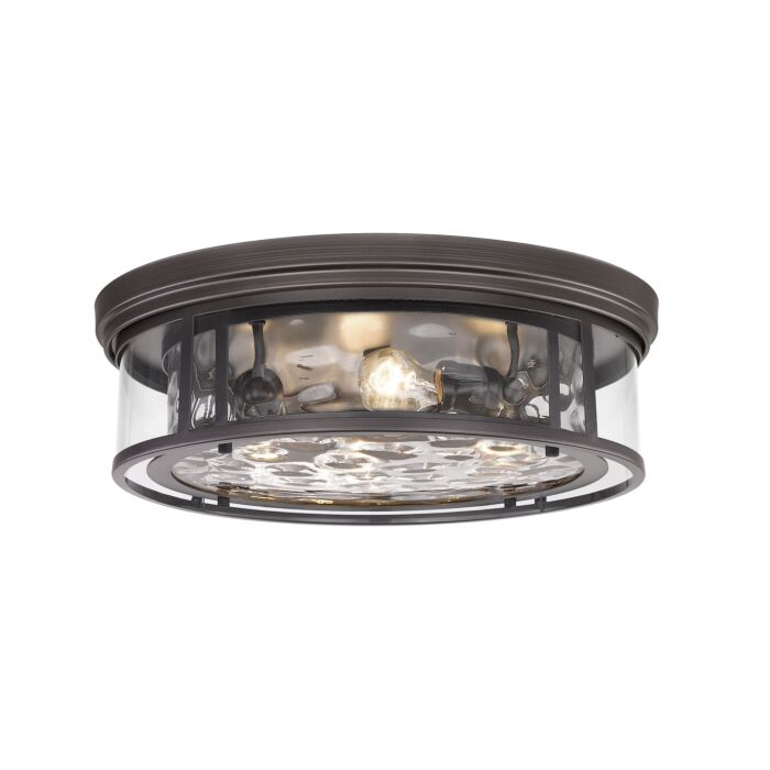 Z Lite Clarion 4 Light Flush Mount Ceiling Light In Bronze