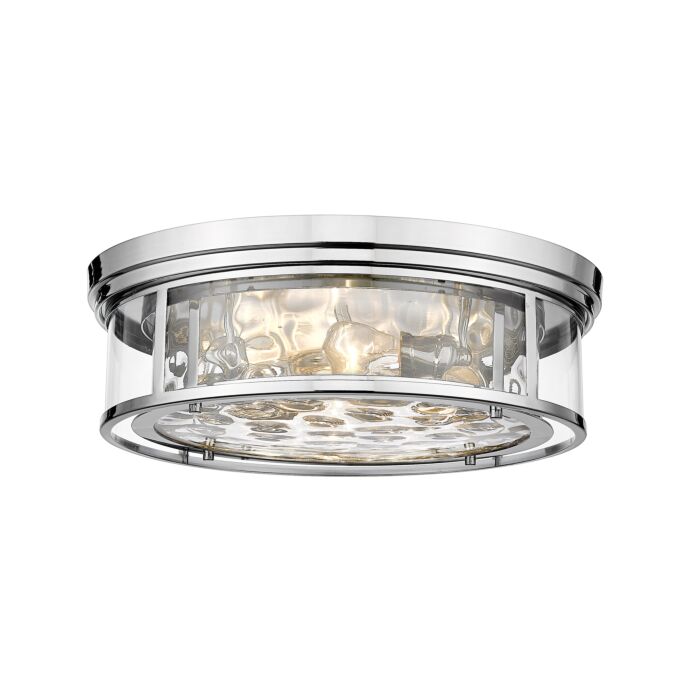 Z Lite Clarion 4 Light Flush Mount Ceiling Light In Polished Nickel