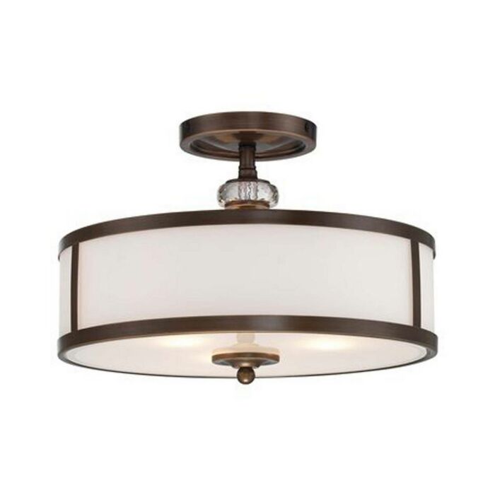 Minka Lavery Thorndale 3 Light 15 Inch Ceiling Light in Dark Noble Bronze