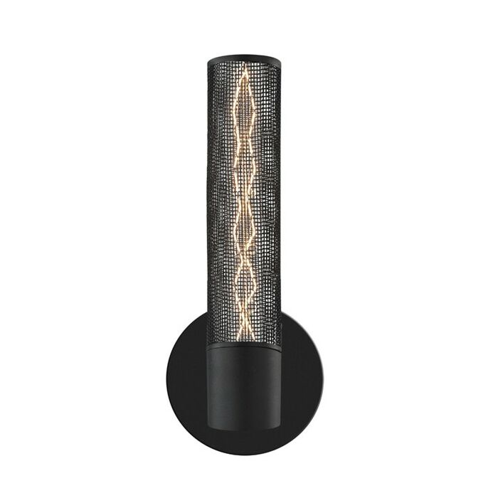 Sonneman Gotham 14.25 Inch Wall Sconce in Textured Black