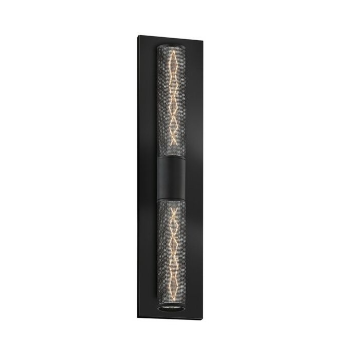 Sonneman Gotham 26 Inch 2 Light Panel Wall Sconce in Textured Black