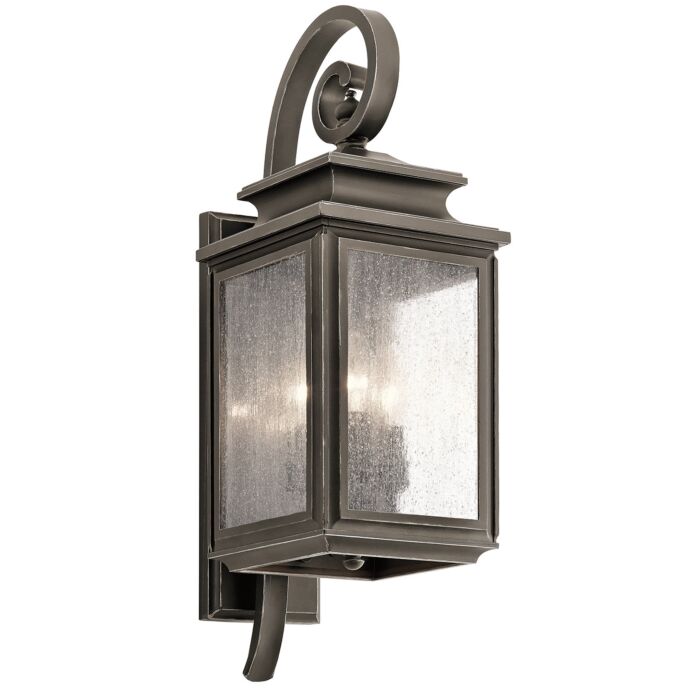Kichler Wiscombe Park 3 Light Medium Outdoor Wall in Olde Bronze