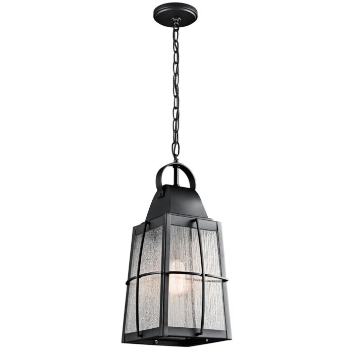 Kichler Tolerand 1 Light 9.5 Inch Outdoor Hanging Pendant in Textured Black