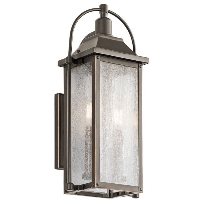 Kichler Harbor Row 2 Light Small Outdoor Wall in Olde Bronze