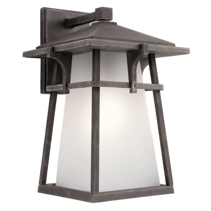 Kichler Beckett 1 Light Large Outdoor Wall Lantern in Weathered Zinc
