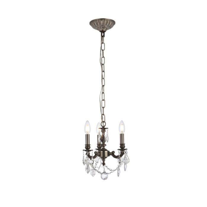 Lillie 3-Light Pendant in Pewter