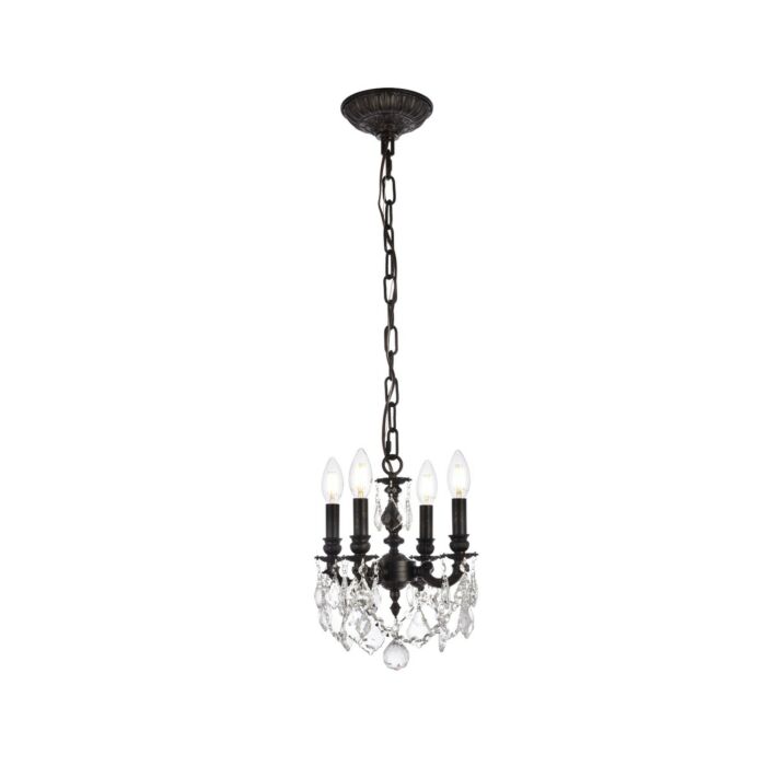 Lillie 4-Light Pendant in Dark Bronze