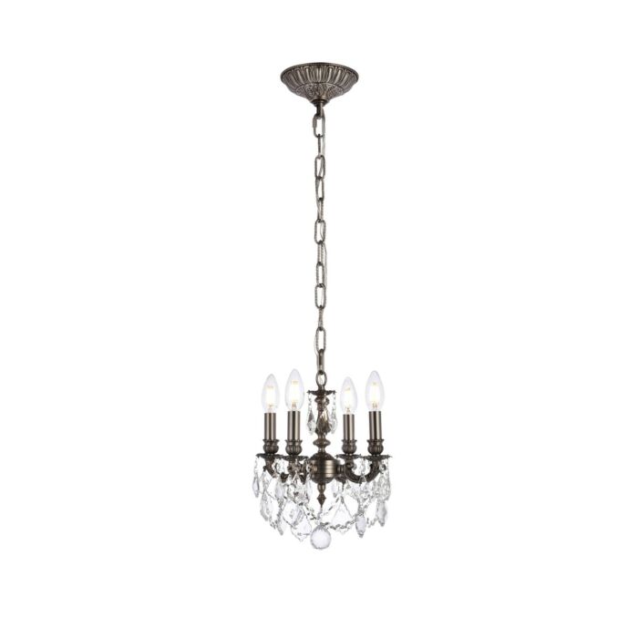Lillie 4-Light Pendant in Pewter