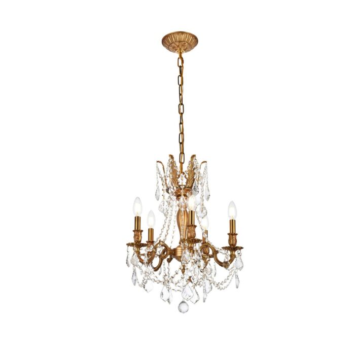 Rosalia 5-Light Pendant in French Gold