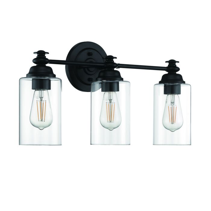 Craftmade Dardyn 3 Light Mini Pendant in Flat Black