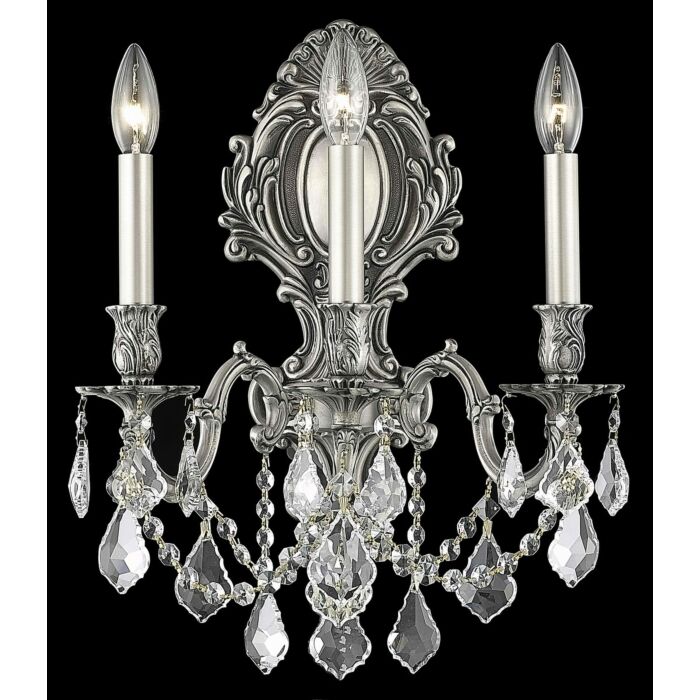 Monarch 3-Light Wall Sconce in Pewter