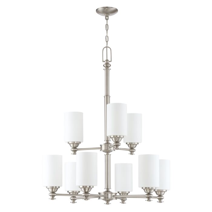 Craftmade Dardyn 9 Light Transitional Chandelier in Brushed Polished Nickel