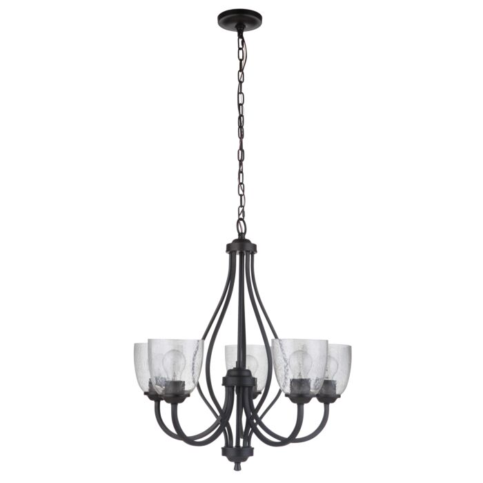 Craftmade Serene 5 Light Transitional Chandelier in Espresso