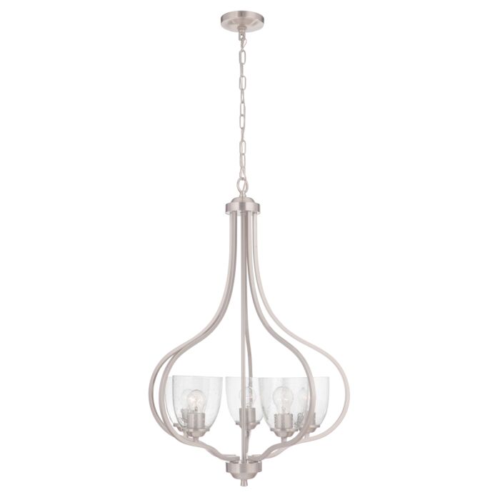 Craftmade Serene 5 Light 25 Inch Foyer Light in Brushed Polished Nickel